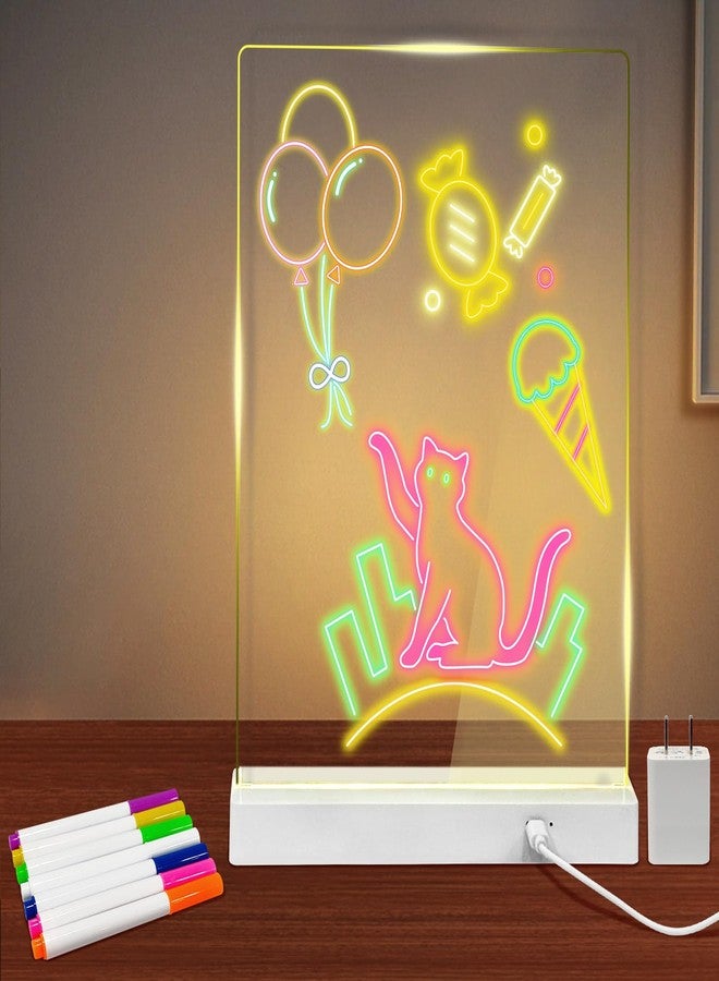 لوحة رسائل مضيئة بإضاءة ليلية LED قابلة للتخصيص مع قلم قابل للمسح، لوحة مذكرات مضيئة للغرفة، ديكور منزلي ومكتبي للنساء والرجال في عيد الأم، عيد الأب، أعياد الميلاد والذكرى السنوية - Image 1